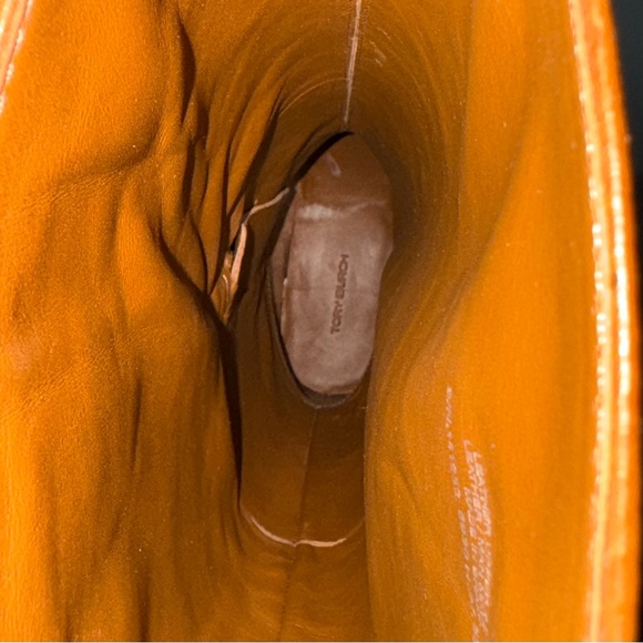 New TORY BURCH The Riding Boot Milano Mezzo Calf Brown Leather Women’ Size 6.5 - Picture 5 of 10